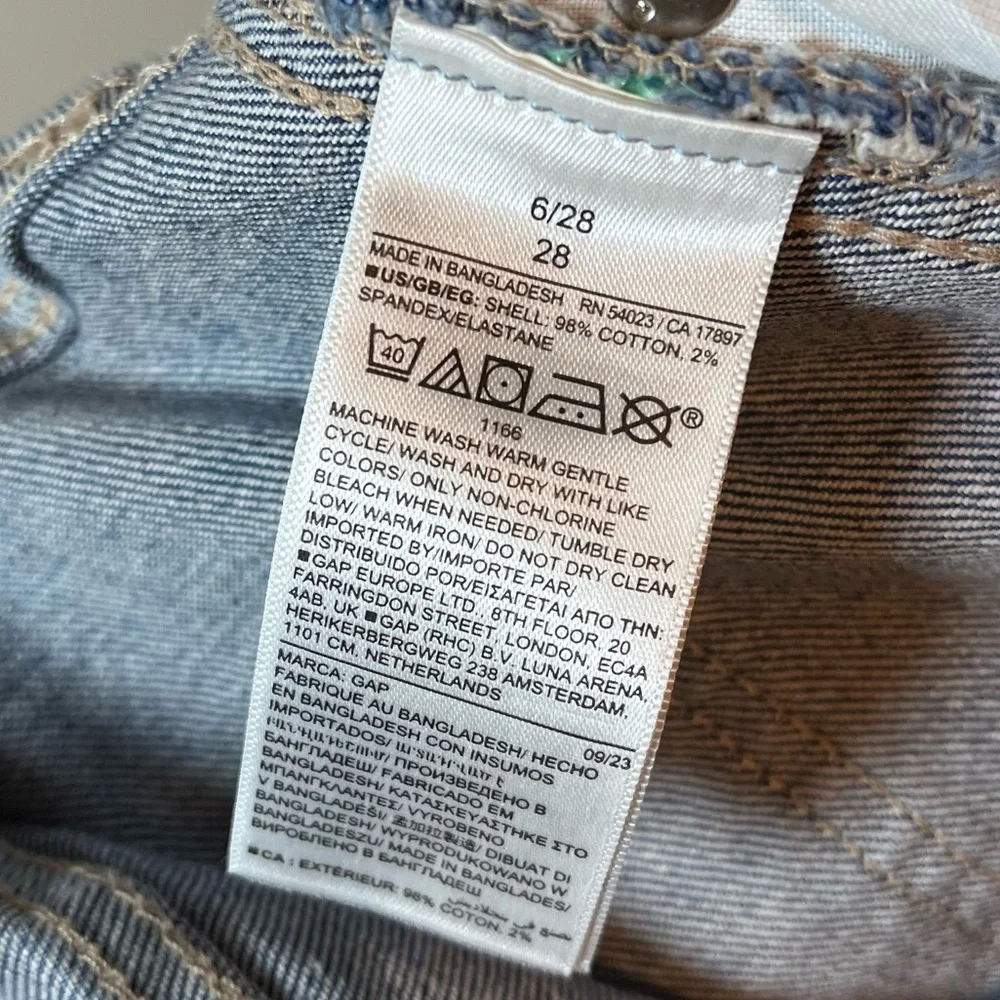 Gap NEW Denim Stretch Front Slit Midi Pencil Skirt Medium Indigo Blue Size 6/28 - Picture 7 of 7